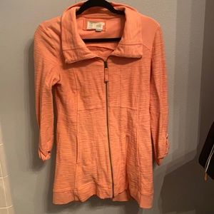 Orange zip up cardigan/jacket